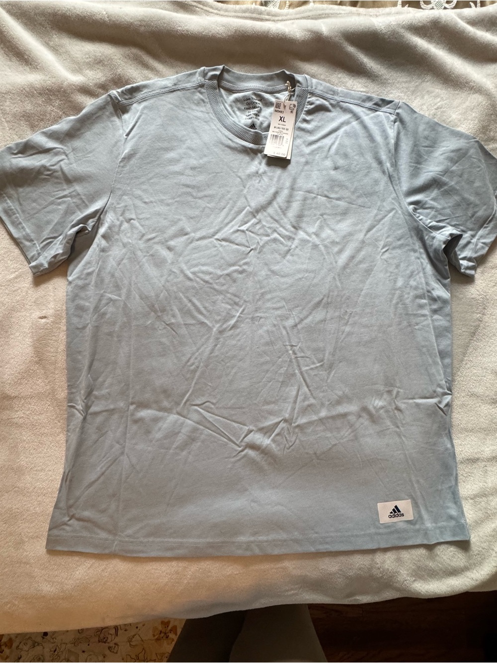 adidas Light Blue Crewneck Short Sleeve Tee